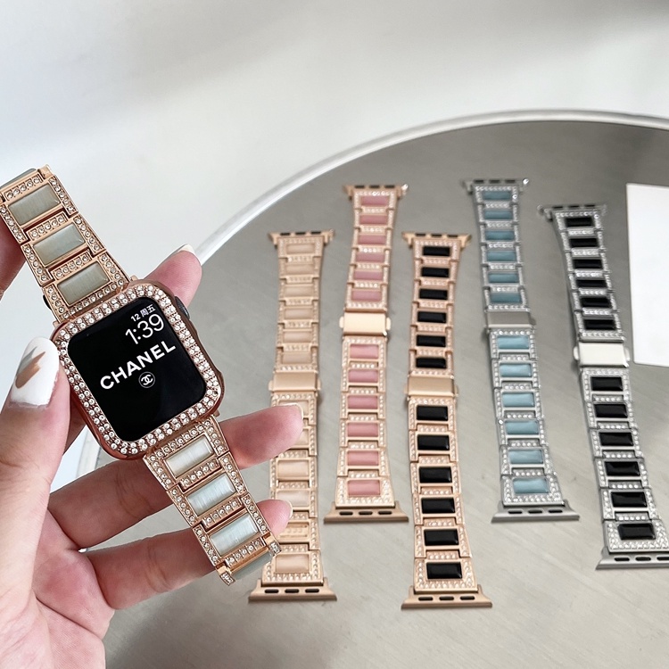 Thời Trang Dây Đeo Cổ Tay Bằng Thép Không Gỉ 44mm 40mm 41mm Cho iwatch 7 6 5 SE 4 3 2 1 iwatch 38mm 42mm 45mm