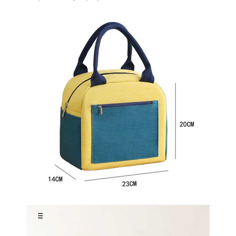 Túi Đựng Hộp Cơm Trưa Lót Giấy Nhôm Dày Cách Nhiệt Chống Thấm Nước Nhiều Màu Sắc