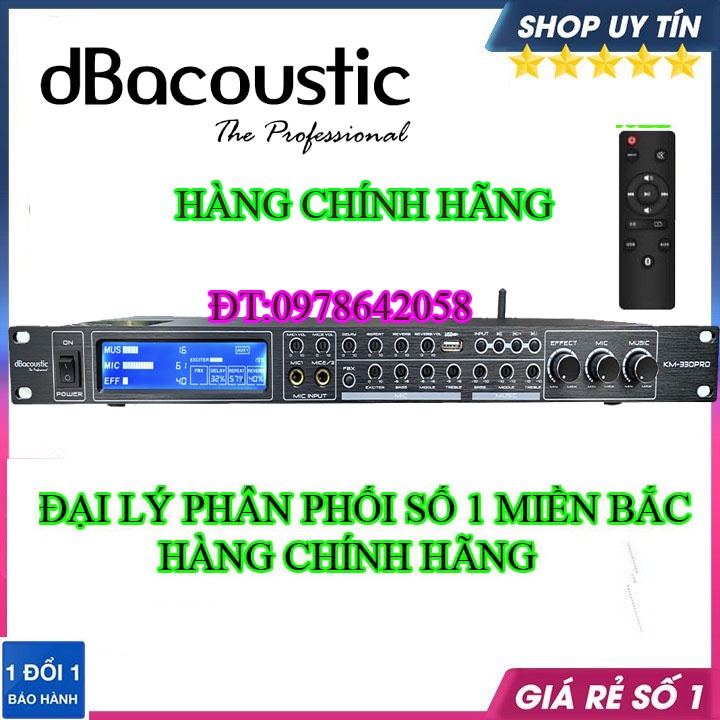 Vang cơ lai số dB acoustic KM330 PRO 48 BIT, Cổng quang, Bluethooth hàng chính hãng