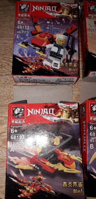 Combo 8 hộp lắp ráp Lego Ninjago Phượng hoàng 68153 trọn bộ