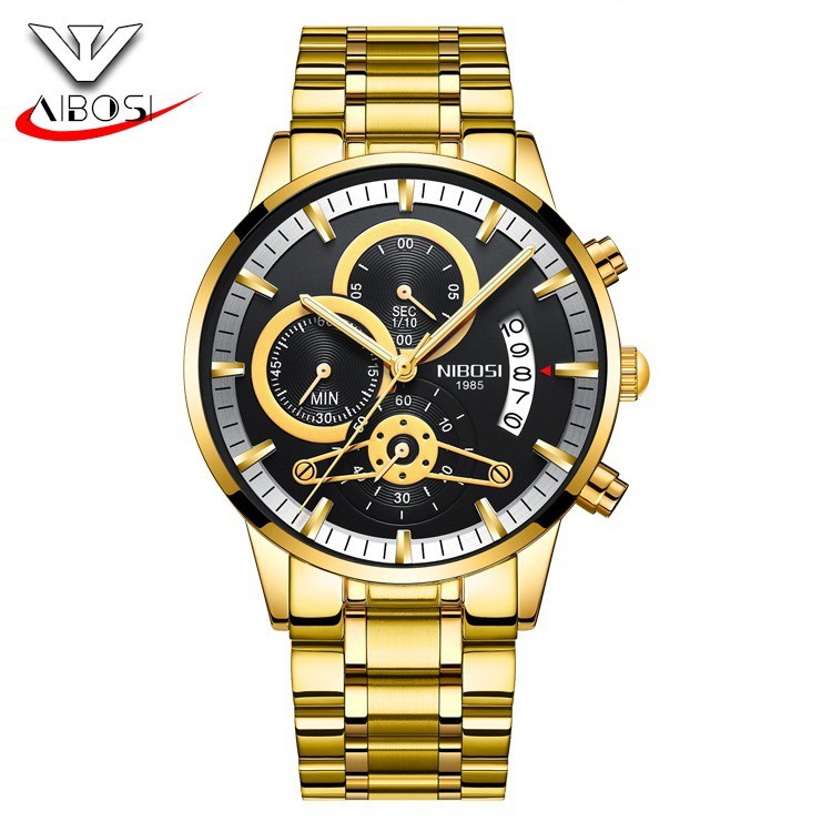 Đồng hồ Nibosi 2309-1 dây thép chạy full 6 kim | BigBuy360 - bigbuy360.vn