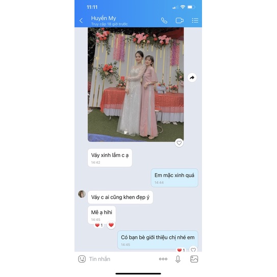 Áo dài dâu cao cấp kèm mấn