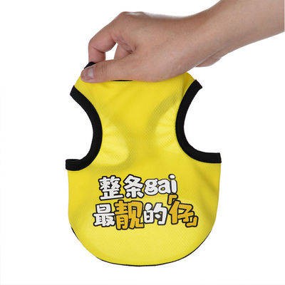 Quần áo chó Mùa hè Vest mỏng Ratio Gấu Teddy Dog Quần áo Puppies Cat Quần áo Tự làm đồ vật nuôi chó cưng