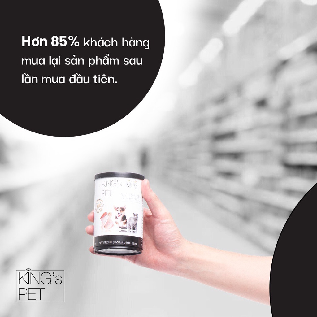 LON 400g Pate Hug - KING'S PET Thức Ăn Cho Chó - CHỌN LOẠI