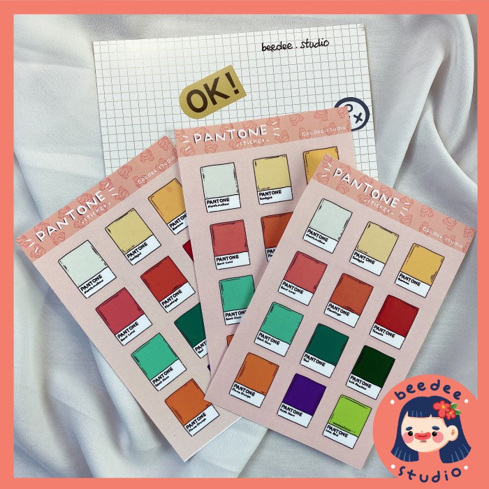 Set 2 tấm Pantone màu | hàng độc quyền Beedee.studio |