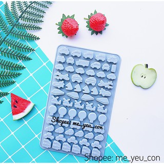 Khuôn Silicon Làm Kẹo Dẻo/ Kẹo Chip Chip Hình Ô tô-máy bay-tàu