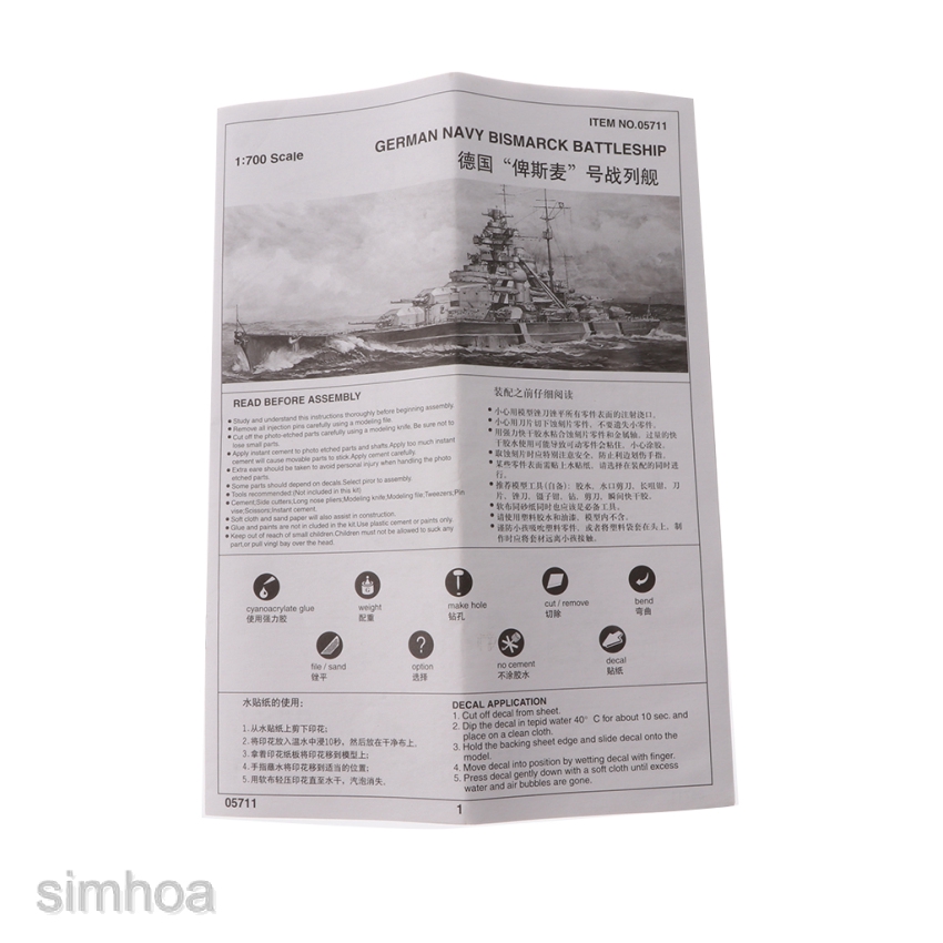 Mô Hình Lắp Ghép Tàu Chiến Đấu Tỉ Lệ 1/700