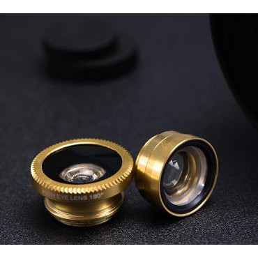 Ống Kính Fisheye Góc Rộng 3 Trong 1 Cho Iphone Samsung