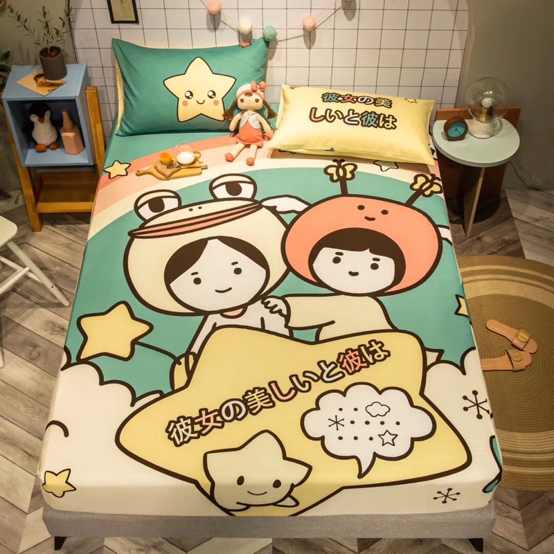 Ga Và Gối Cotton Living Hoạ Tiết Hoạt Hình Vui Nhộn Cho Bé Thoả Sức Lựa Chọn