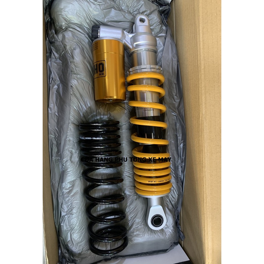 Phuộc OHLINS gắn VARIO BÌNH DẦU DƯỚI - tặng kèm lò xo phuộc màu đen như hình