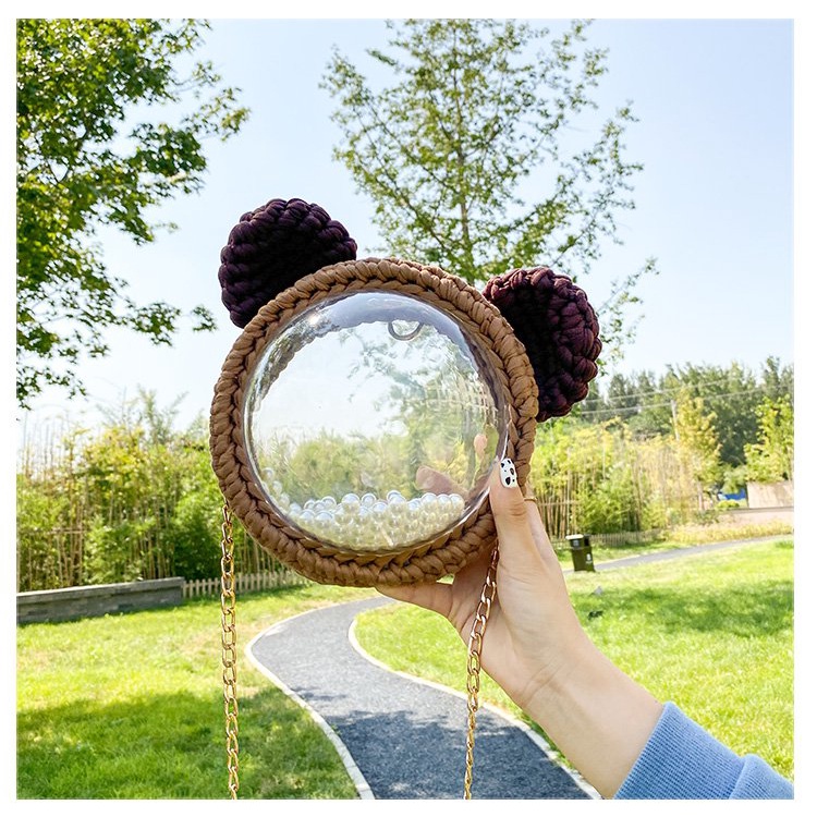 Túi Handmade Tự Đan Túi Gấu Nguyên Set Phụ Kiện Gồm Len Mịn,