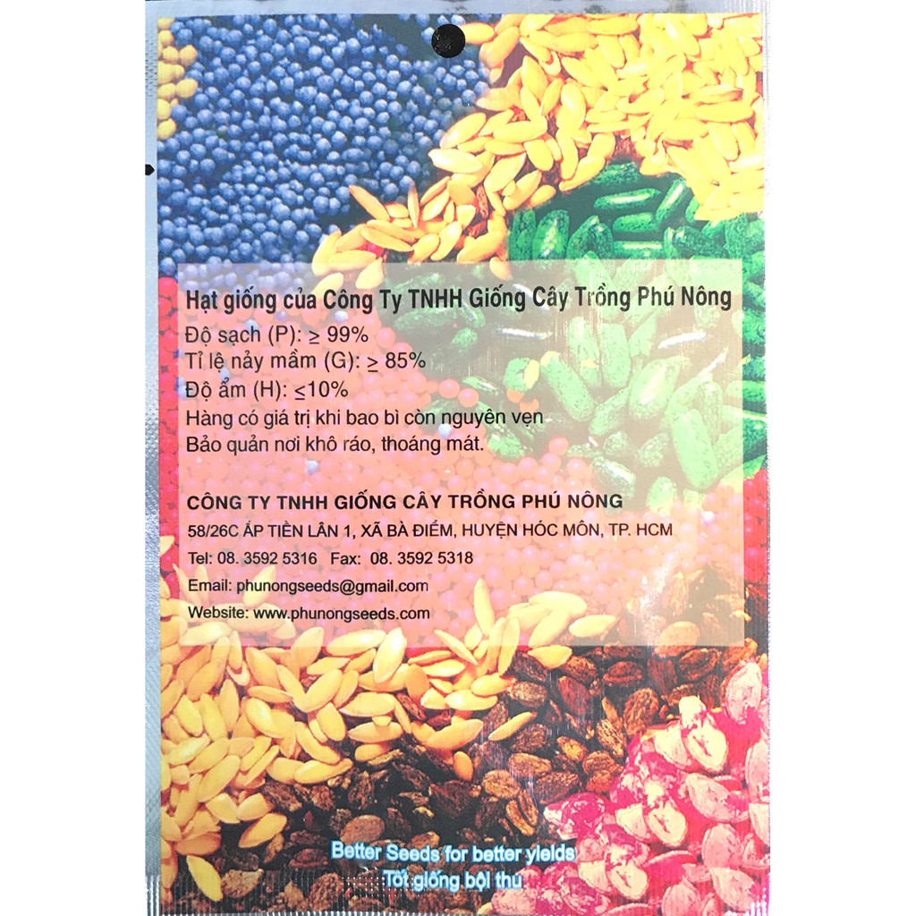 Hạt giống Phu Nong seeds gồm 7 loại rau và cây gia vị