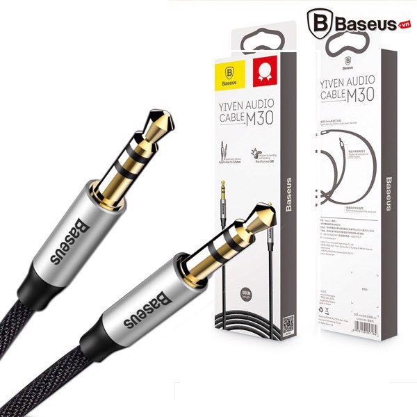 Dây Cáp Âm Thanh AUX 3.5 Baseus M30 1M - Hàng chính hãng