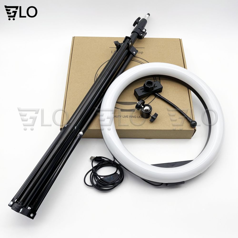 [Hỏa Tốc HCM] Bộ Giá Đỡ Điện Thoại Livestream Có Đèn Led 26cm/33cm Chiều cao 2 mét 1