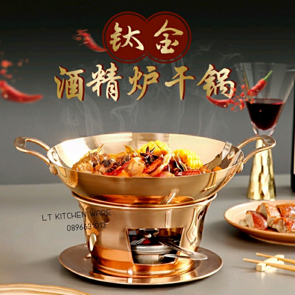 Chảo súp vàng💥Hot💥 có đế làm nóng giữ nhiệt