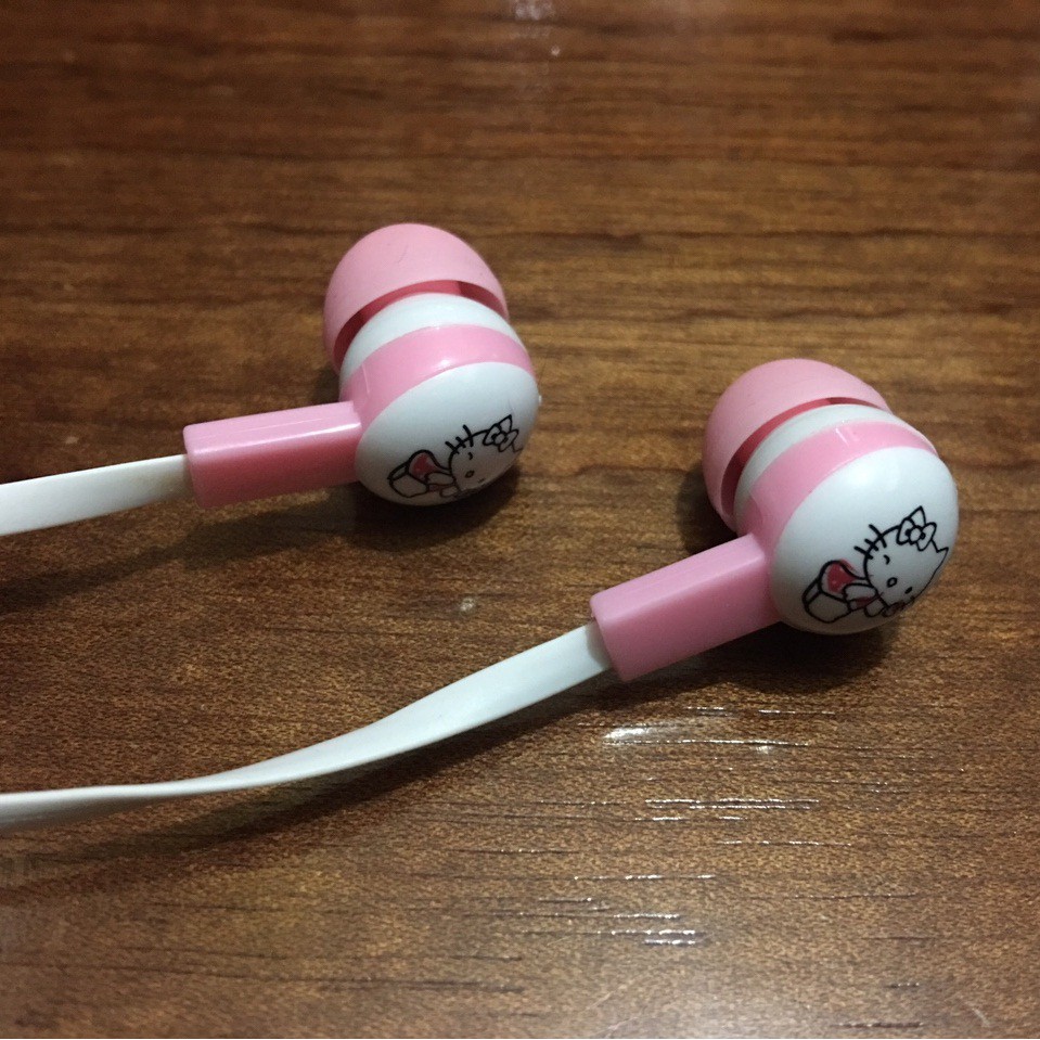 Tai nghe nhét tai Hello Kity Thời trang Hàn Quốc cho các bạn trẻ