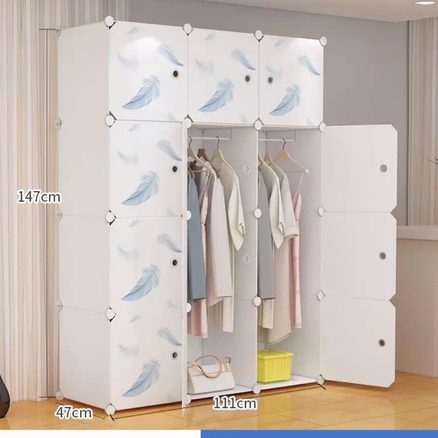 TỦ NHỰA LẮP GHÉP ĐA NĂNG 12 Ô SIZE TO, SÂU 47CM ( chọn mẫu theo phân loại hàng )