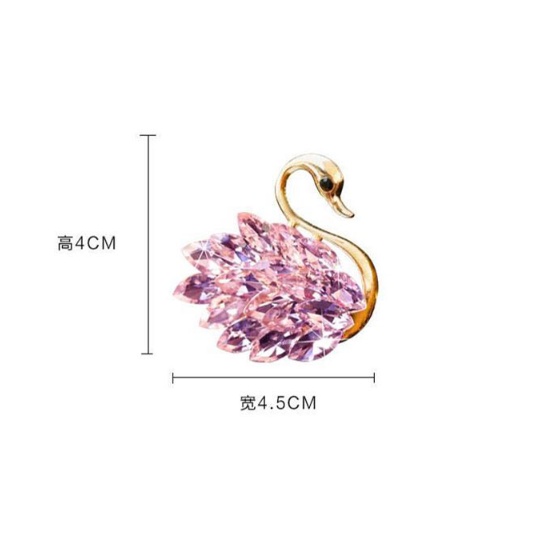 Sáp thơm Ô Tô cài cửa gió hình thiên nga đính đá dễ thương - D&A shop