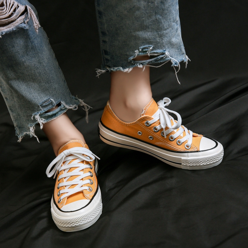 CONVERSE Giày Thể Thao Canvas Cổ Thấp Phong Cách Harajuku Cho Nữ