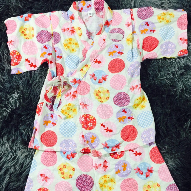 Combo set yukata bé gái 10-13kg