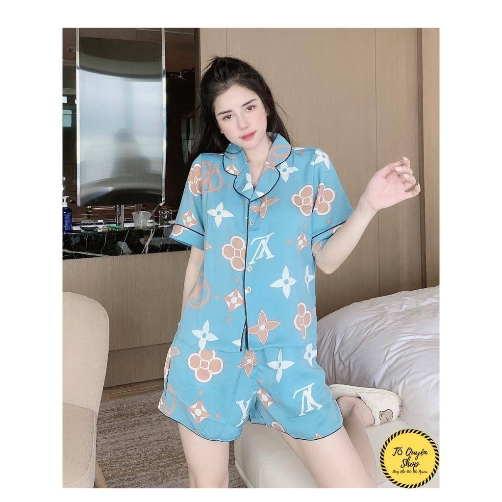 Bộ Pijama Lụa Cộc 🔥FREESHIP🔥 Bộ Đồ Ngủ Lụa Satin Họa Tiết Caro Trẻ Trung Màu Đỏ - Đen - Vàng BN2.2