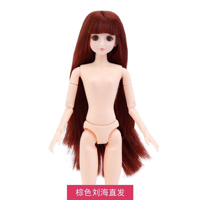 Búp Bê 3D Tóc Dài 1 / 6 BJD 12 Inch Mắt Dài 30cm Trang Điểm Cho Bé Gái