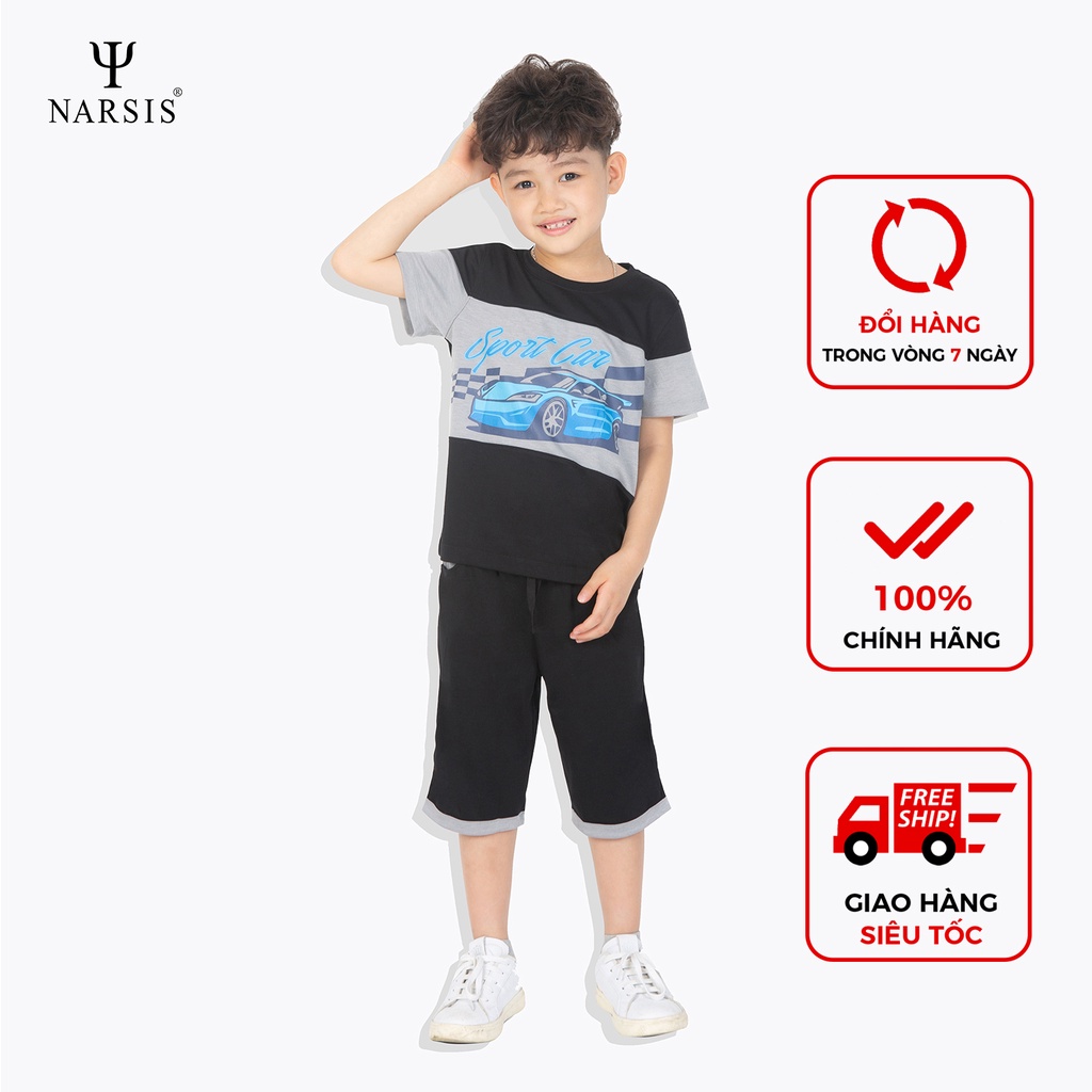 Bộ cộc tay bé trai size đại KE1009 vải cotton thấm hút mồ hôi