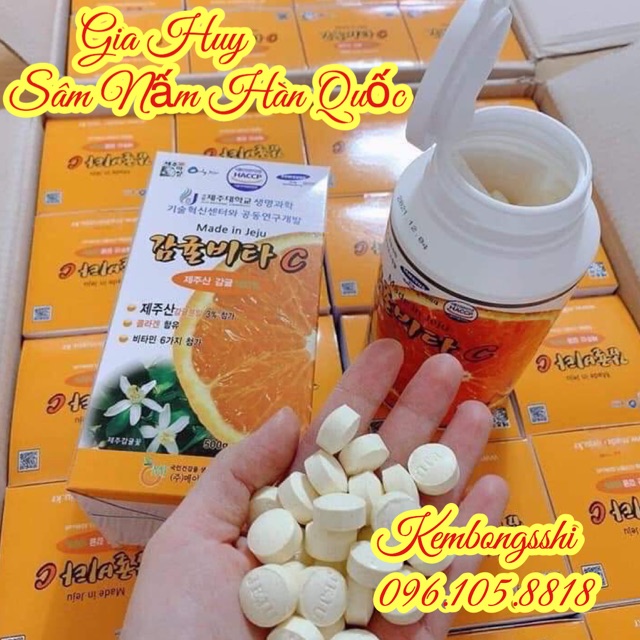 [HÀNG  CHÍNH HÃNG] [HỘP LỚN 500gr] Viên Ngậm VITAMIN C JEJU Hàn Quốc | BigBuy360 - bigbuy360.vn