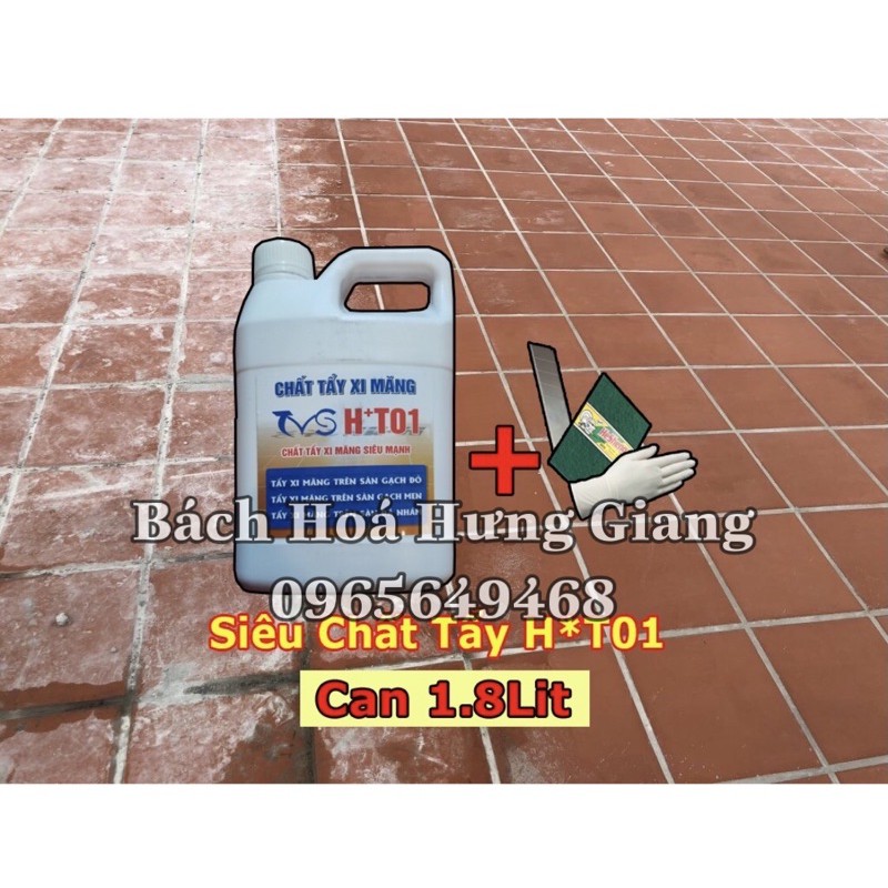 Chất Tẩy Xi Măng HT01 Tẩy Mạnh Cực Hiệu Quả Tặng 2 Cọ
