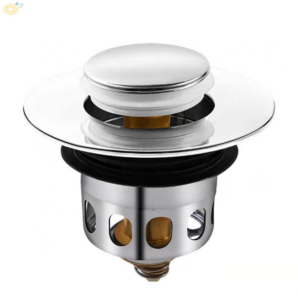 【VARSTR】1xWaterproof Bathroom Sink Plug Stopper Wash Basin Core Pop Up Drain Steel Brass