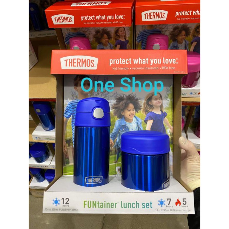 Set bình + hộp đựng thức ăn Thermos Funtainer giữ nhiệt cho bé