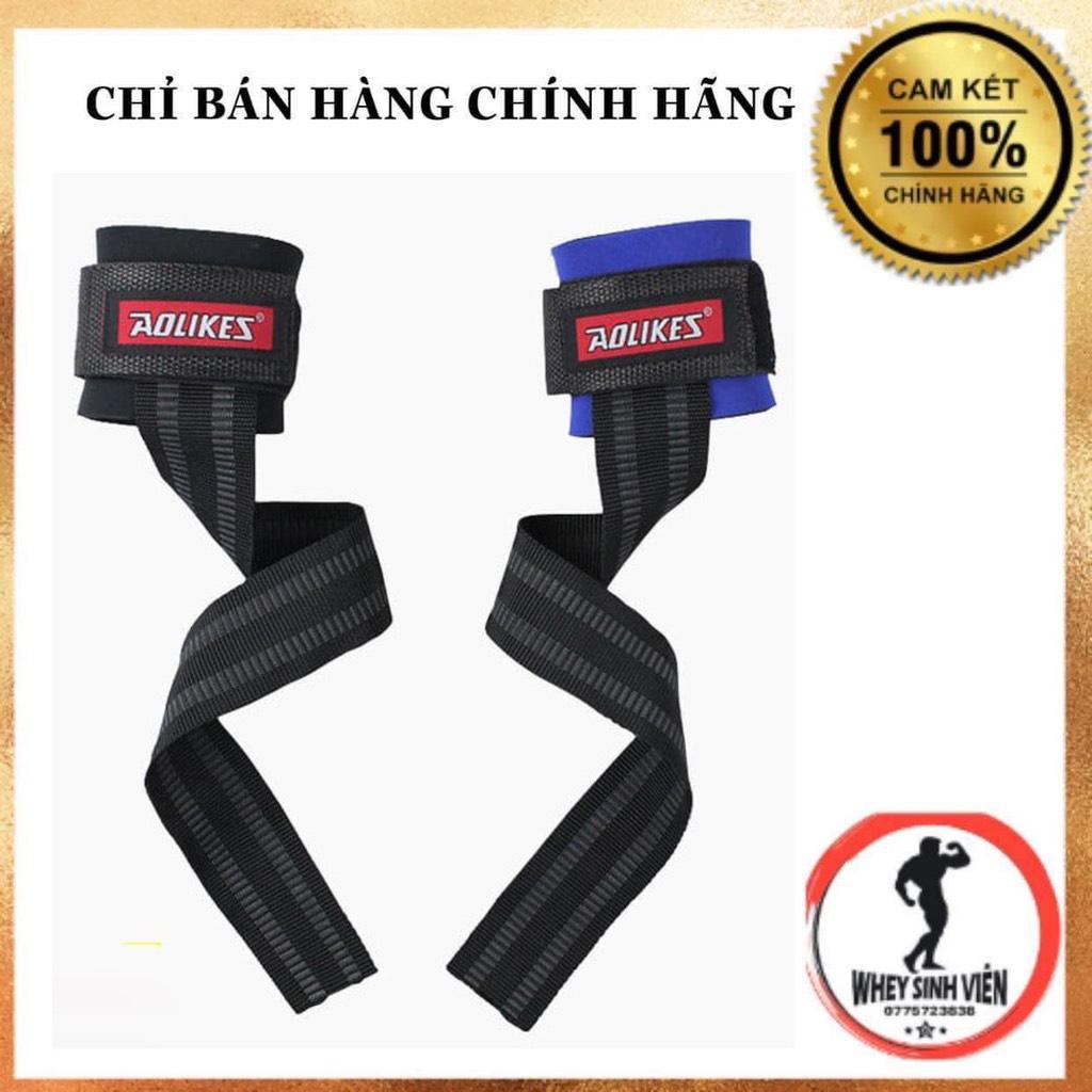 2 chiếc Dây Kéo Lưng có điệm Kết Hợp Quấn Cổ Tay Aolikes phụ kiện Gym thể thao Aolikes 7638 TPBS