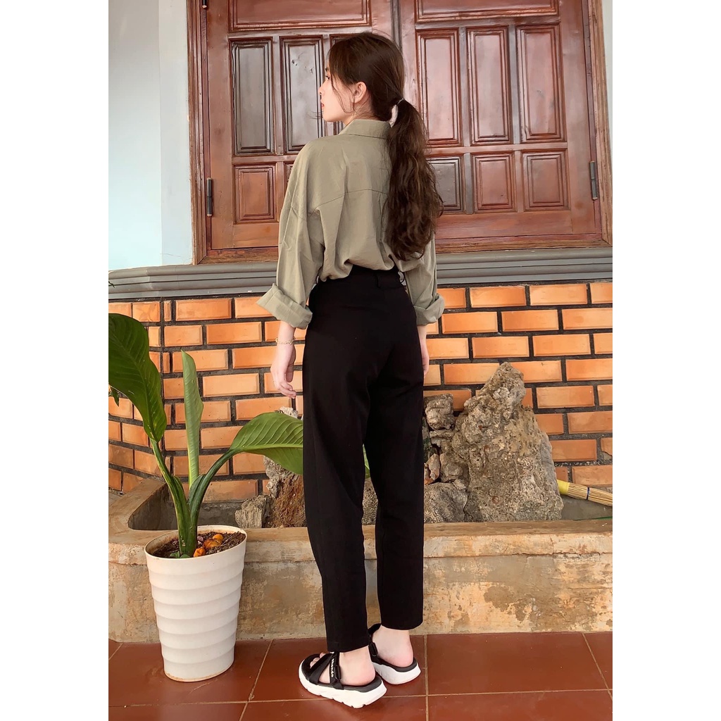 Quần baggy tây học sinh nữ,công sở,vải tuyết đẹp,chuẩn dáng xinh