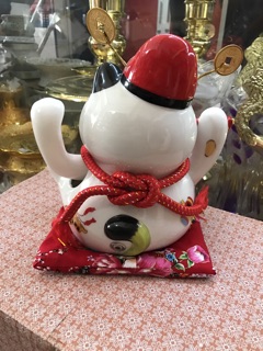 Mèo thần tài may mắn sứ