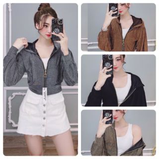 Áo Khoác Lửng Thun Kim Tuyến Cao Cấp Cực Sang Chảnh (Hình - video thật)