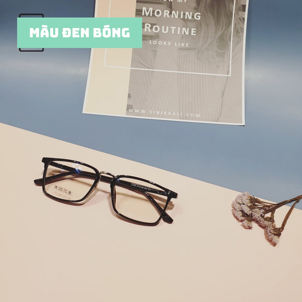 Kính cận nam nữ - gọng kính cận vuông đẹp 2165 chất liệu nhựa dẻo cao cấp hợp thời trang