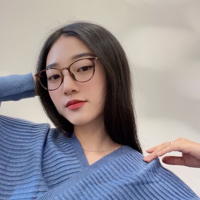 Gọng kính thời trang Hàn Quốc LILYEYEWEAR mắt tròn giả cận thanh mảnh màu sắc thời trang 1967