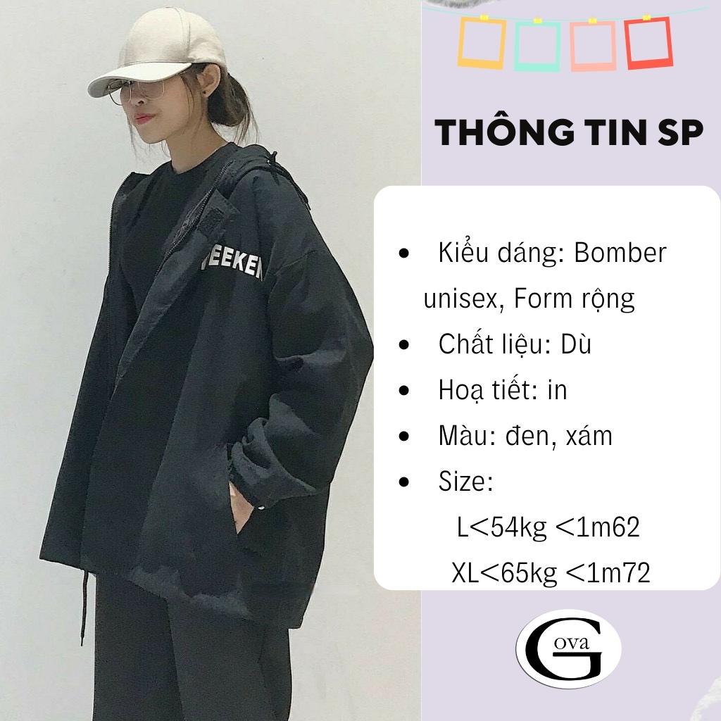 Áo khoác dù Weekend Life nam nữ form rộng Unisex 2 lớp Chống Nắng Siêu Hot ulzzang Jacket Bomber GOVA