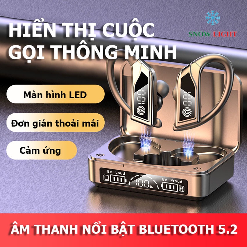 Tai nghe kẹp vành tai SNOW LIGHT Q8 không dây bluetooth thể thao chống thấm nước âm trầm sâu bass căng không đau tai