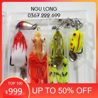 Combo Hộp 5 Mồi giả câu cá lóc siêu nhạy cá - chuyện trị rô phi, lóc, chuối, sộp, thiểu, cá chim