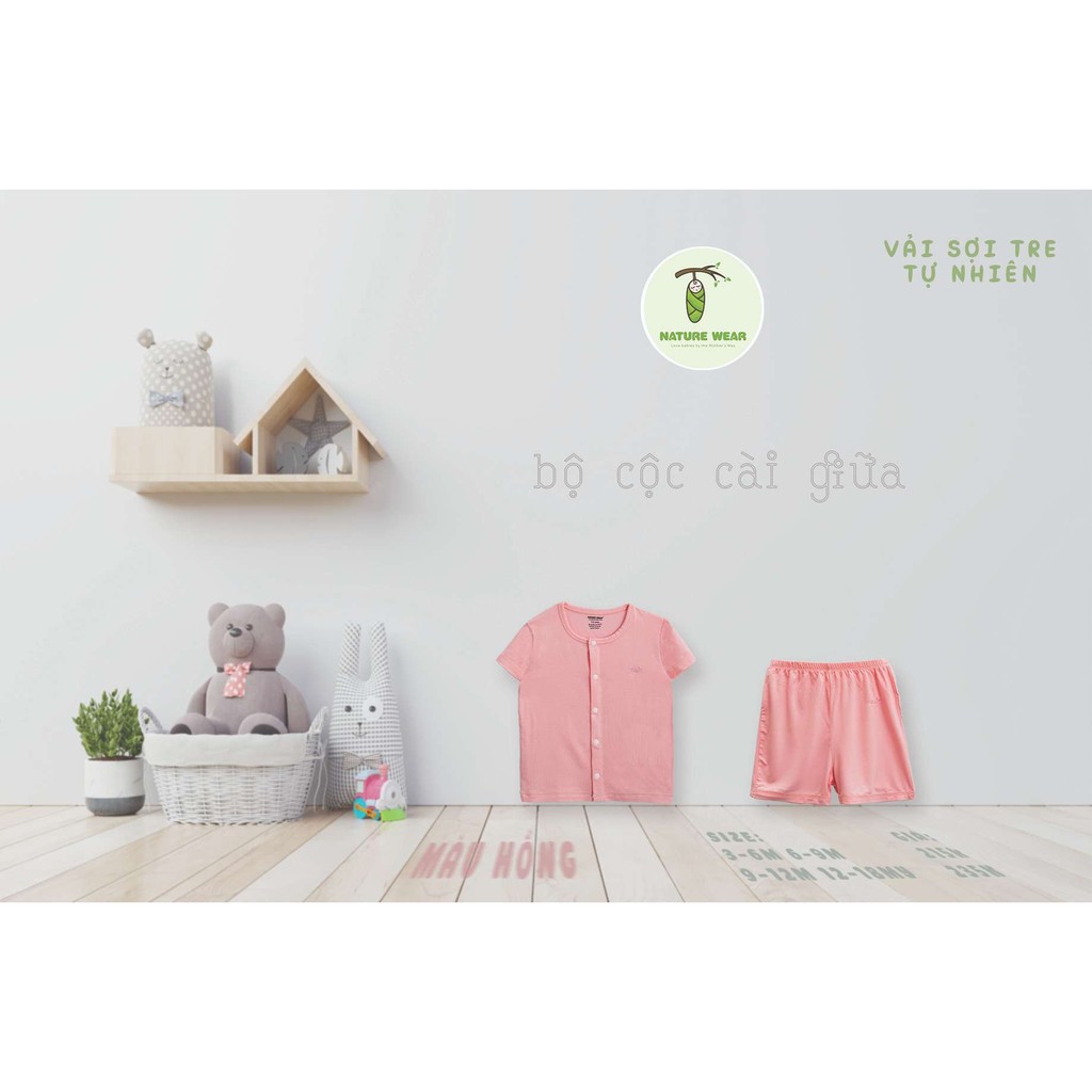 Nature wear - Bộ cài giữa vải sợi tre mềm mát cho bé trai/bé gái