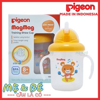 BÌNH TẬP UỐNG ỐNG HÚT CHO BÉ PIGEON 180ML