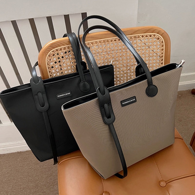 IELGY Túi tote Đeo Vai Bằng Vải nylon Đơn Giản Dễ Phối Đồ Cho Nữ