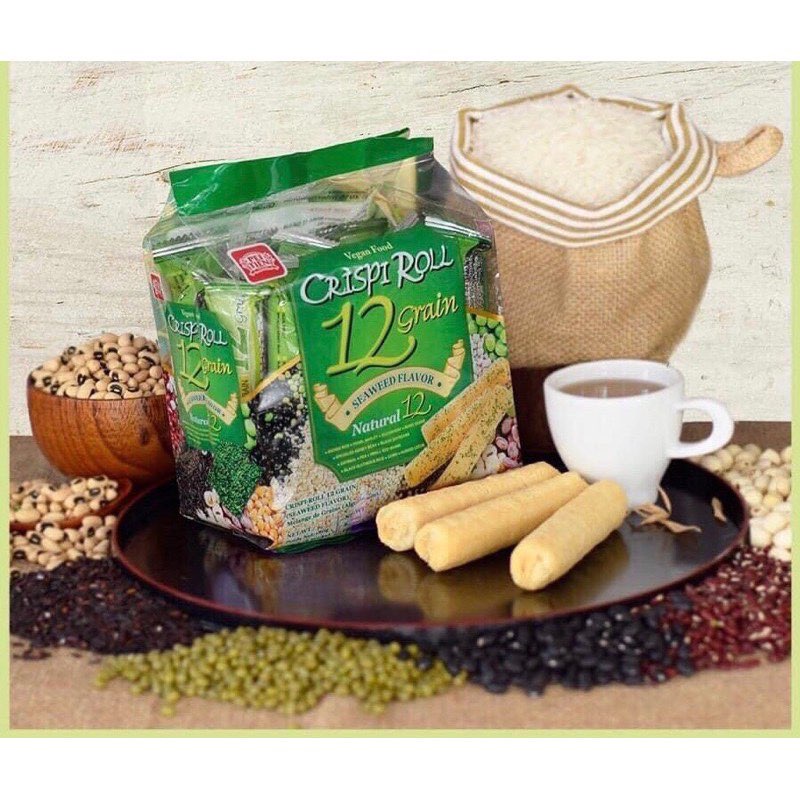 Bánh Ngũ Cốc Dinh Dưỡng 12 Loại Đậu Crispi Roll Đài Loan 180gr