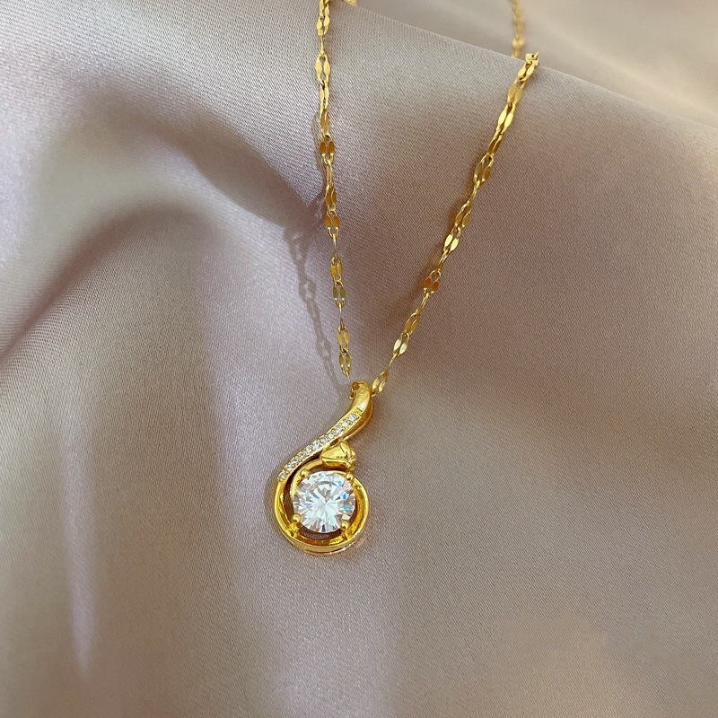 Dây chuyền titan hoa hồng không đen, không phai màu