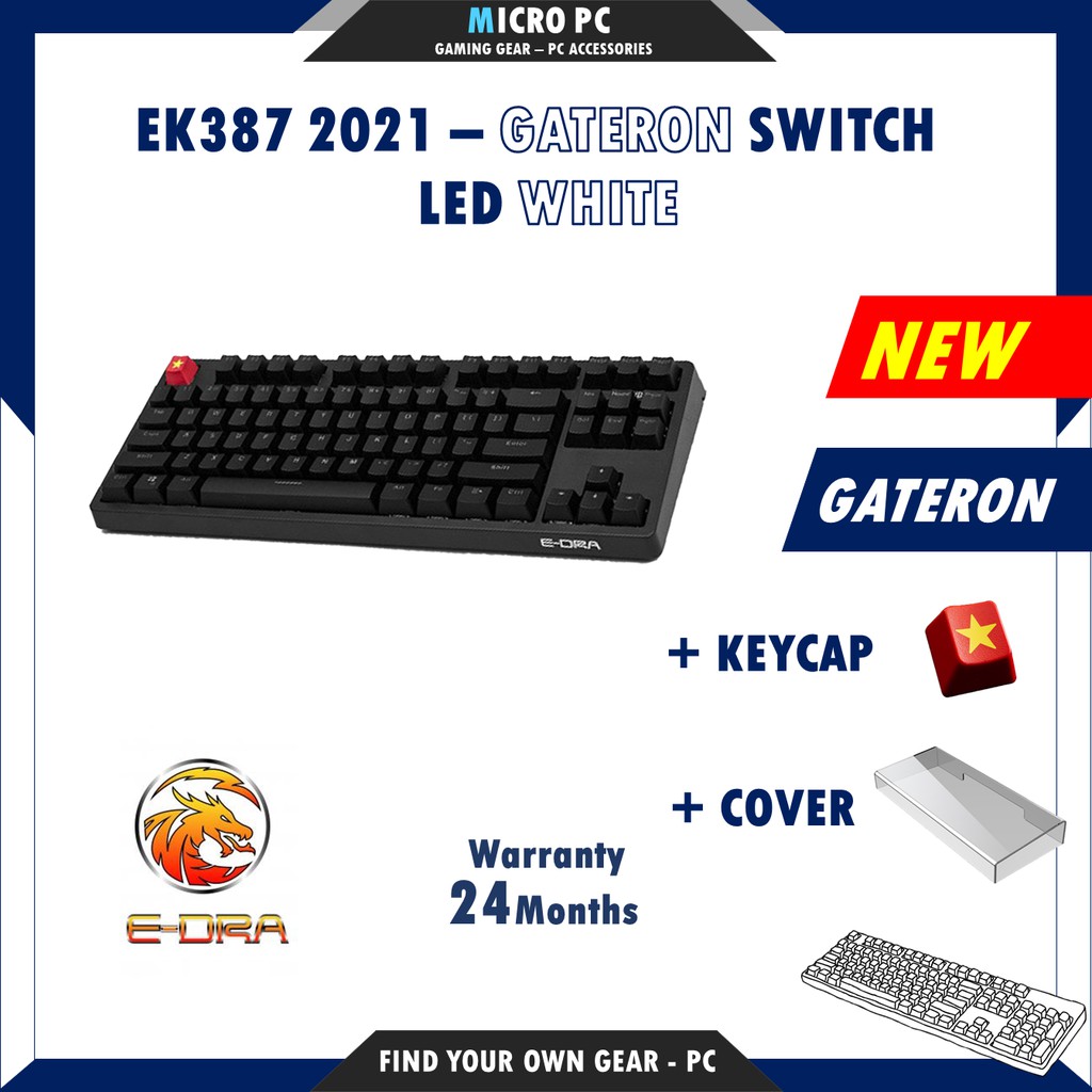 Bàn Phím Cơ Gaming🎮FREESHIP🎮 E-DRA EK387 / EK387L  - Hàng chính hãng