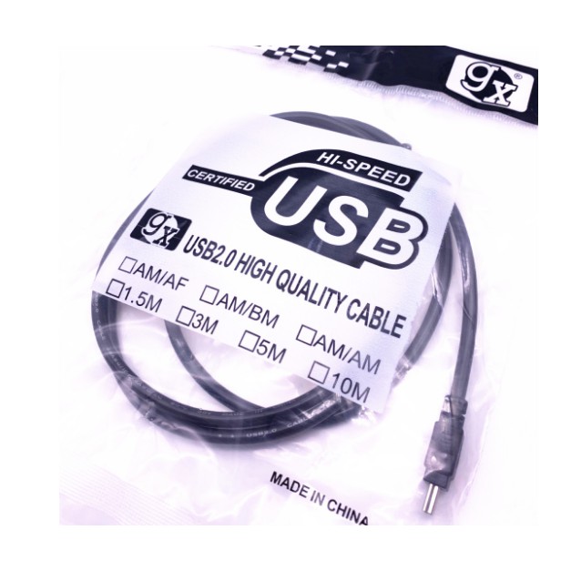 Dây cáp USB chuyển đổi đầu USB sang đầu USB mini 1.5m màu xanh, màu đen