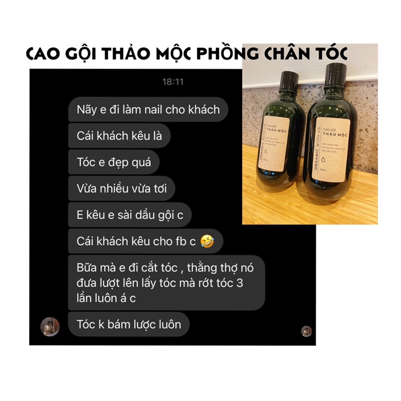 Cao Gội Thảo Mộc Cam Bưởi - phồng chân tóc