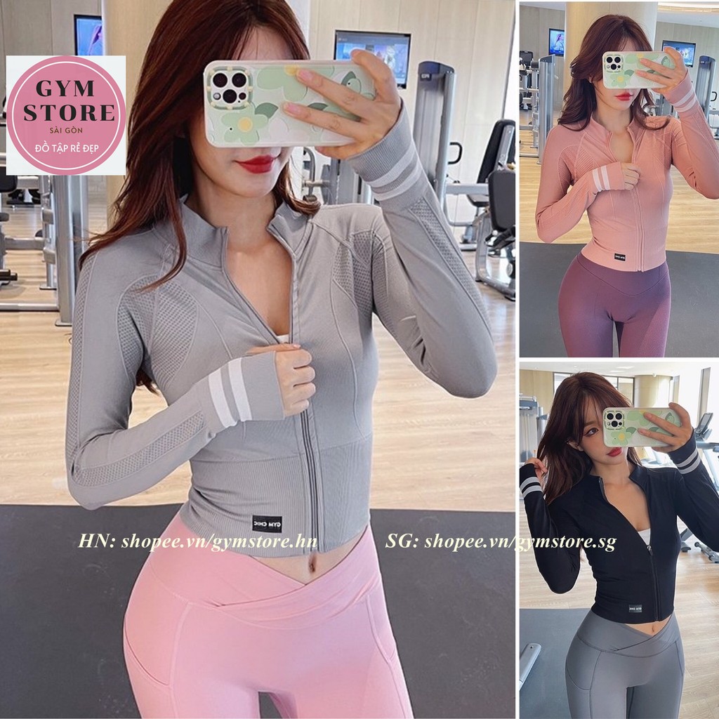 Áo khoác Chống Nắng Gym Nữ ❤️𝑯𝑨̀𝑵𝑮 𝑿𝑰̣𝑵❤️ Ôm Body Siêu Tôn Dáng Thể Thao Nữ Đồ Tập Rẻ mà Đẹp 𝑮𝒀𝑴𝑺𝑻𝑶𝑹𝑬 262