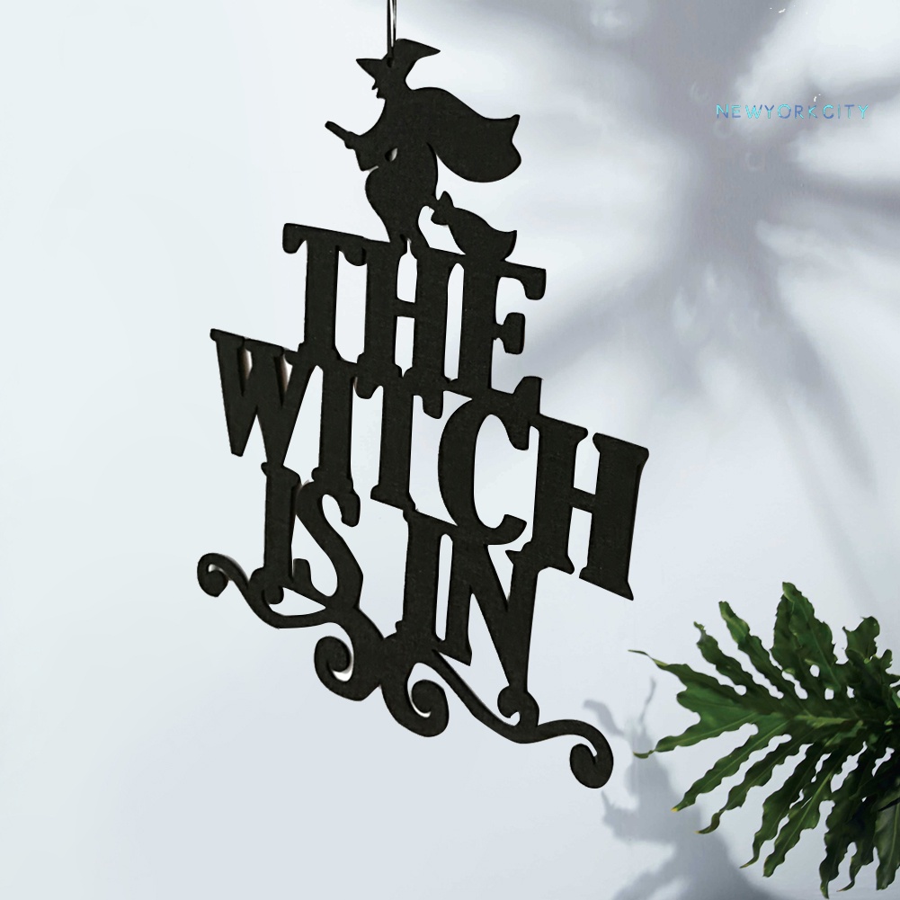Biển Hiệu Treo Tường Trang Trí In Chữ Witch Is In Halloween